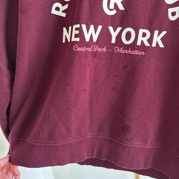 H&M Burgundy Running Club Crewneck - Size XS - Picture 2 of 3